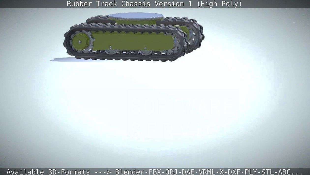 Rubber Track Chassis Version 1 High-Poly 3D model_35