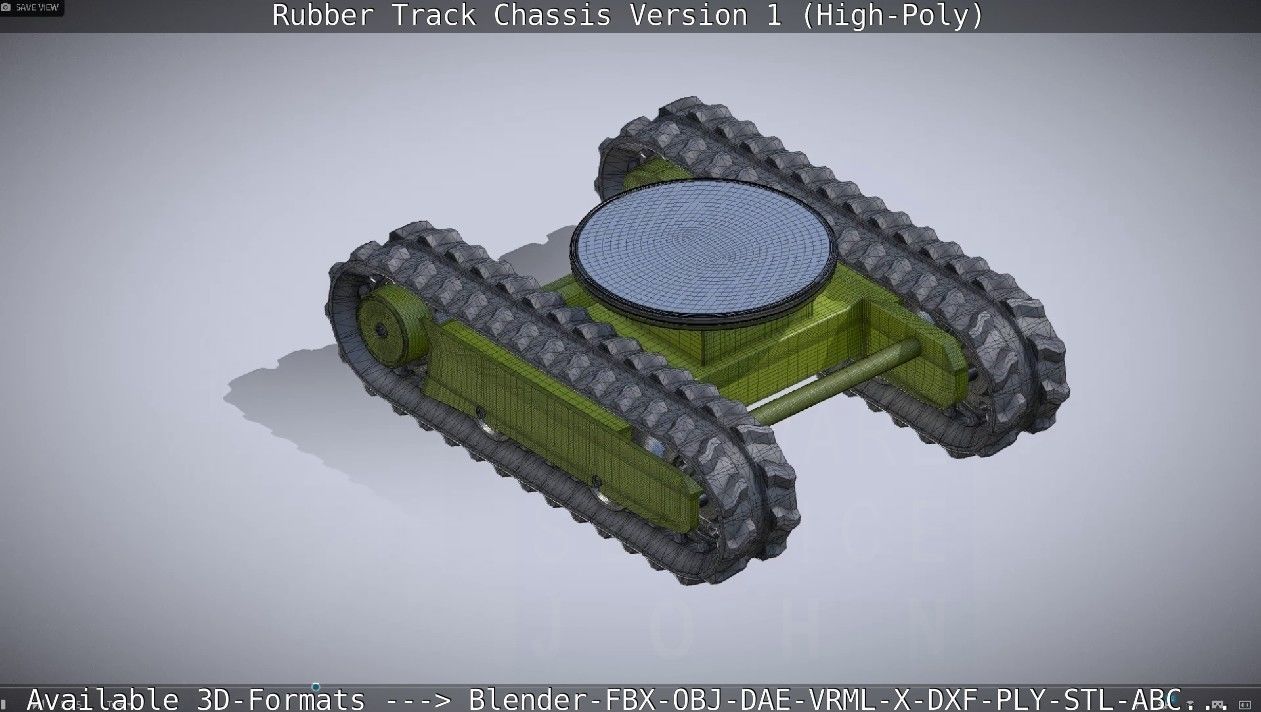 Rubber Track Chassis Version 1 High-Poly 3D model_17