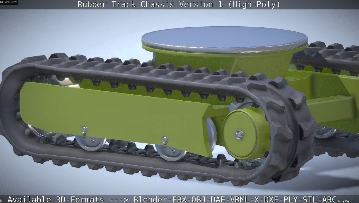 Rubber Track Chassis Version 1 High-Poly 3D model_24