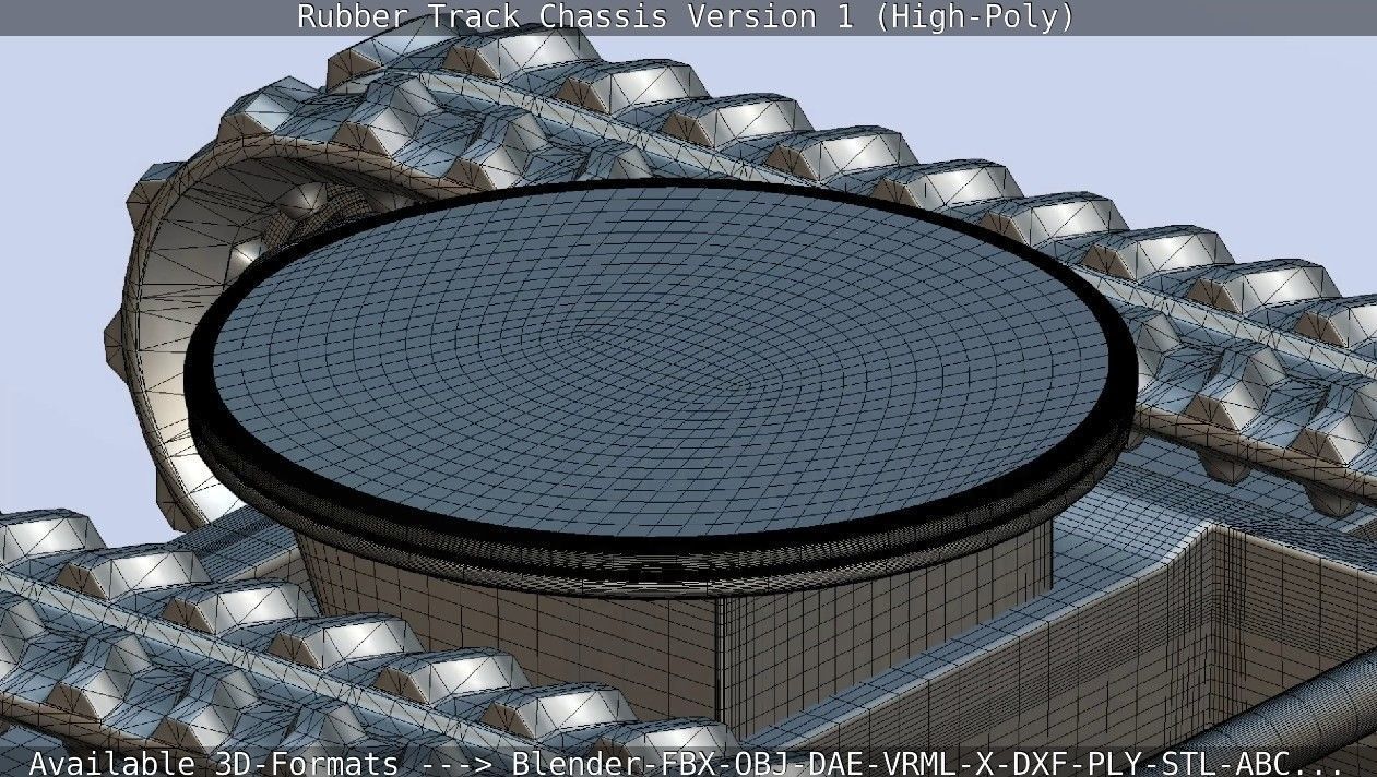 Rubber Track Chassis Version 1 High-Poly 3D model_57