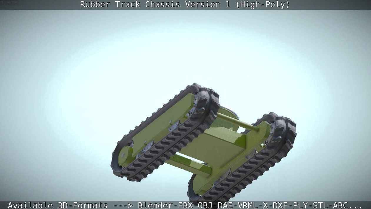 Rubber Track Chassis Version 1 High-Poly 3D model_33