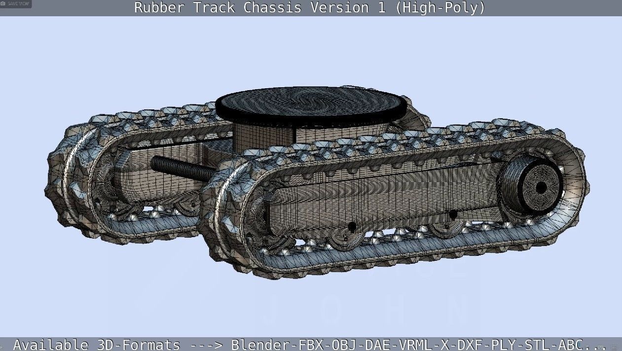 Rubber Track Chassis Version 1 High-Poly 3D model_54