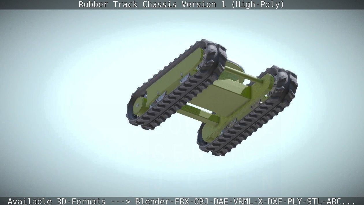 Rubber Track Chassis Version 1 High-Poly 3D model_34