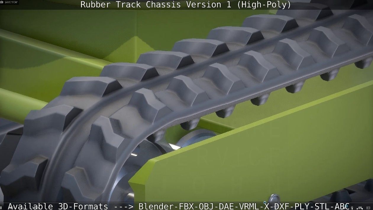 Rubber Track Chassis Version 1 High-Poly 3D model_2
