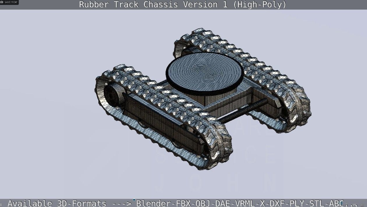 Rubber Track Chassis Version 1 High-Poly 3D model_81