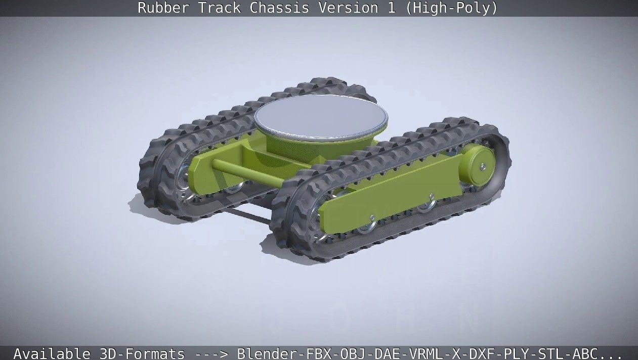Rubber Track Chassis Version 1 High-Poly 3D model_84