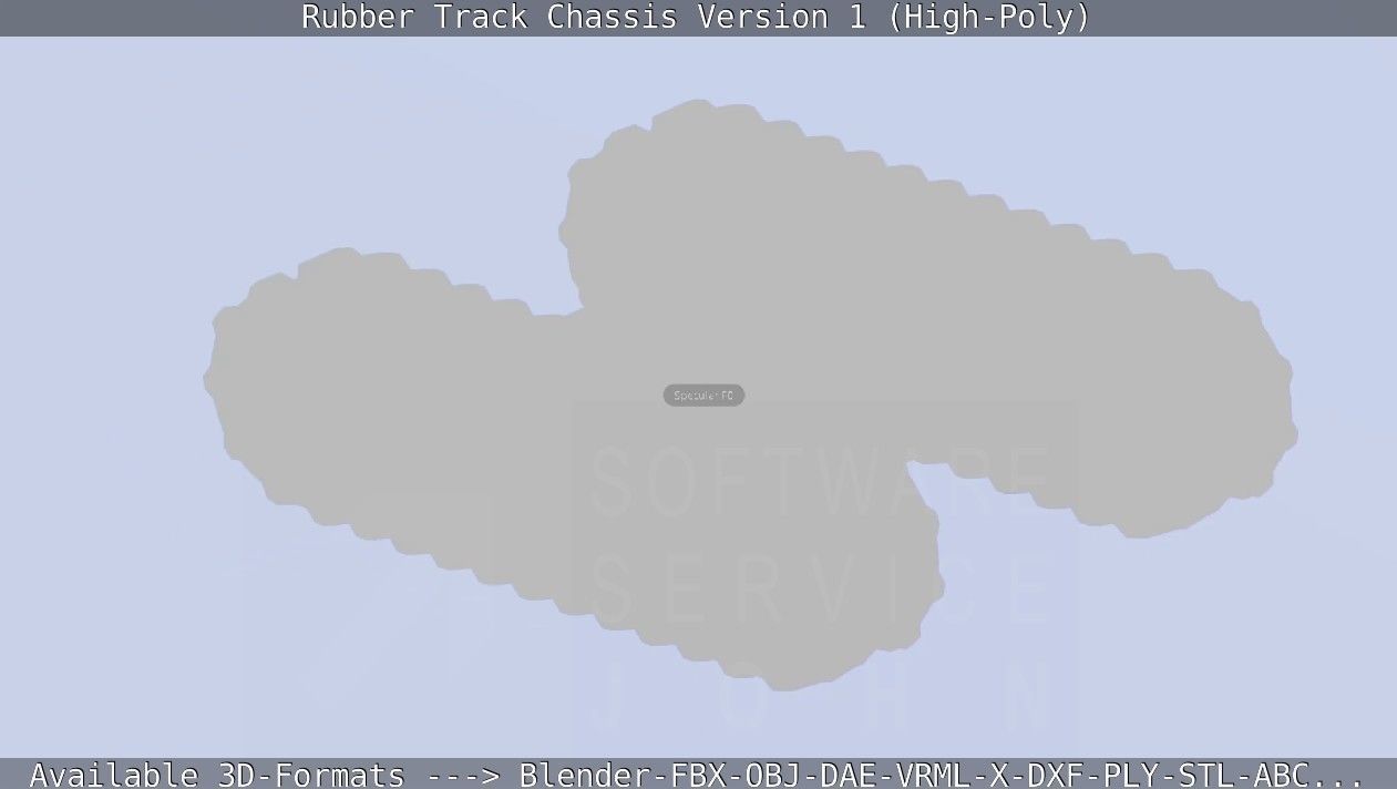 Rubber Track Chassis Version 1 High-Poly 3D model_44
