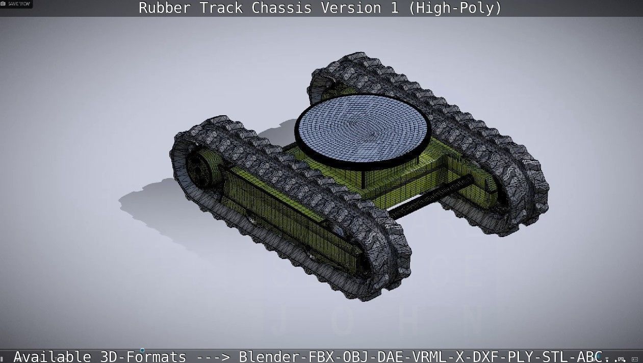 Rubber Track Chassis Version 1 High-Poly 3D model_66