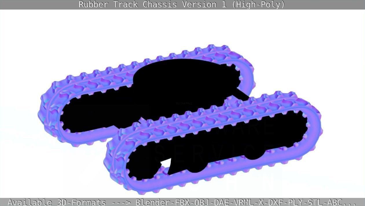Rubber Track Chassis Version 1 High-Poly 3D model_42