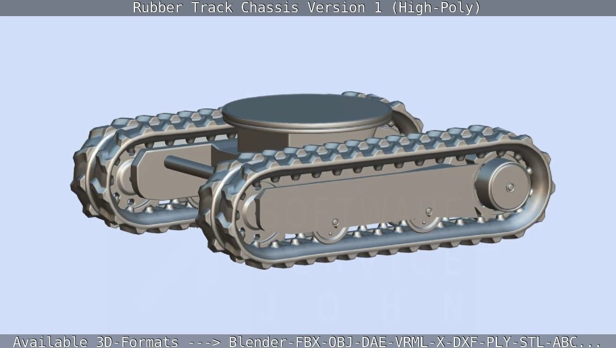 Rubber Track Chassis Version 1 High-Poly 3D model_61