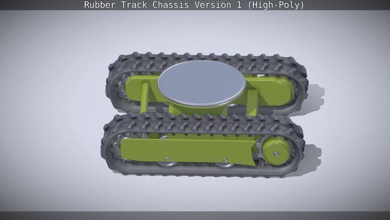 Rubber Track Chassis Version 1 High-Poly 3D model_10