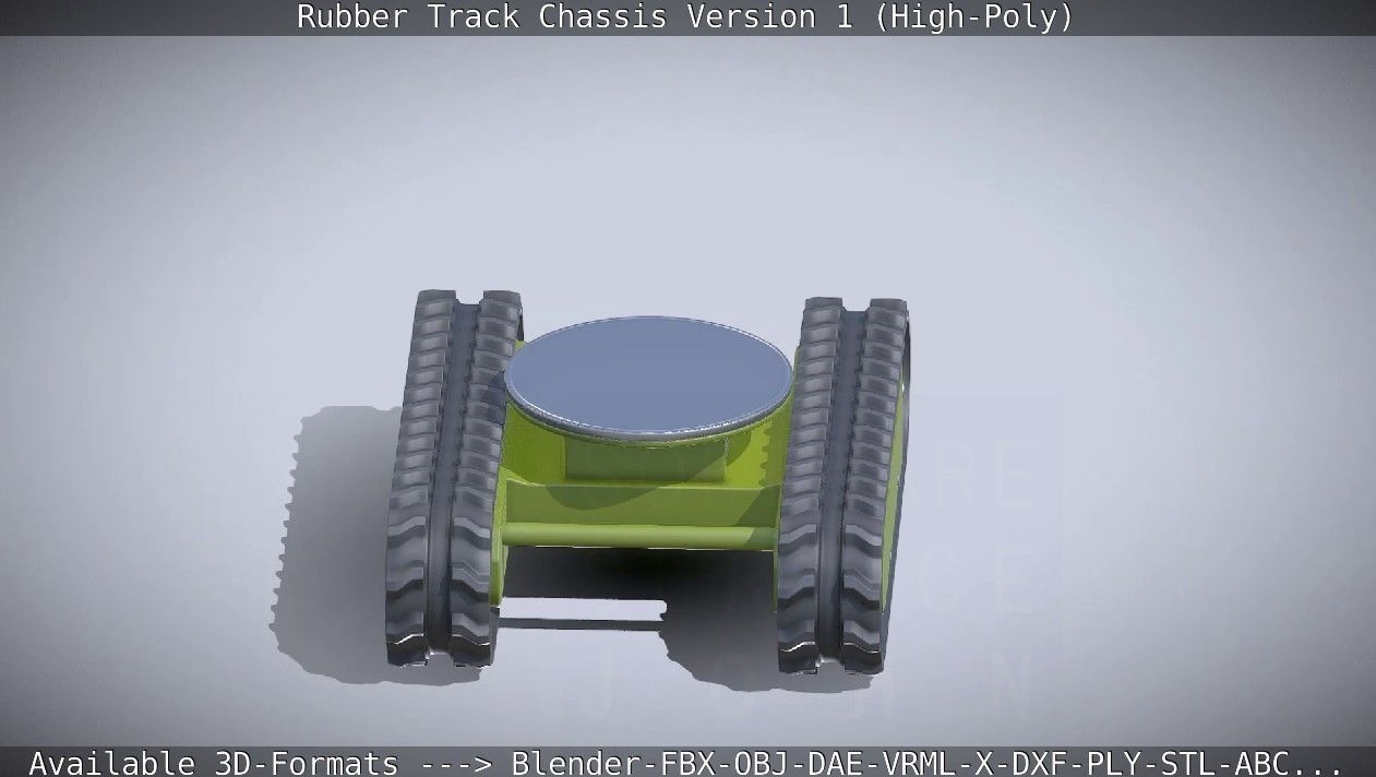 Rubber Track Chassis Version 1 High-Poly 3D model_80