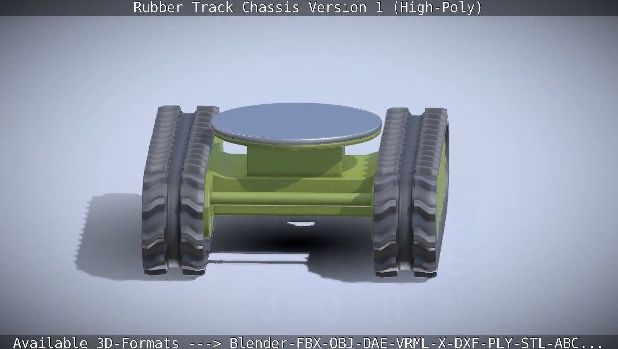 Rubber Track Chassis Version 1 High-Poly 3D model_12