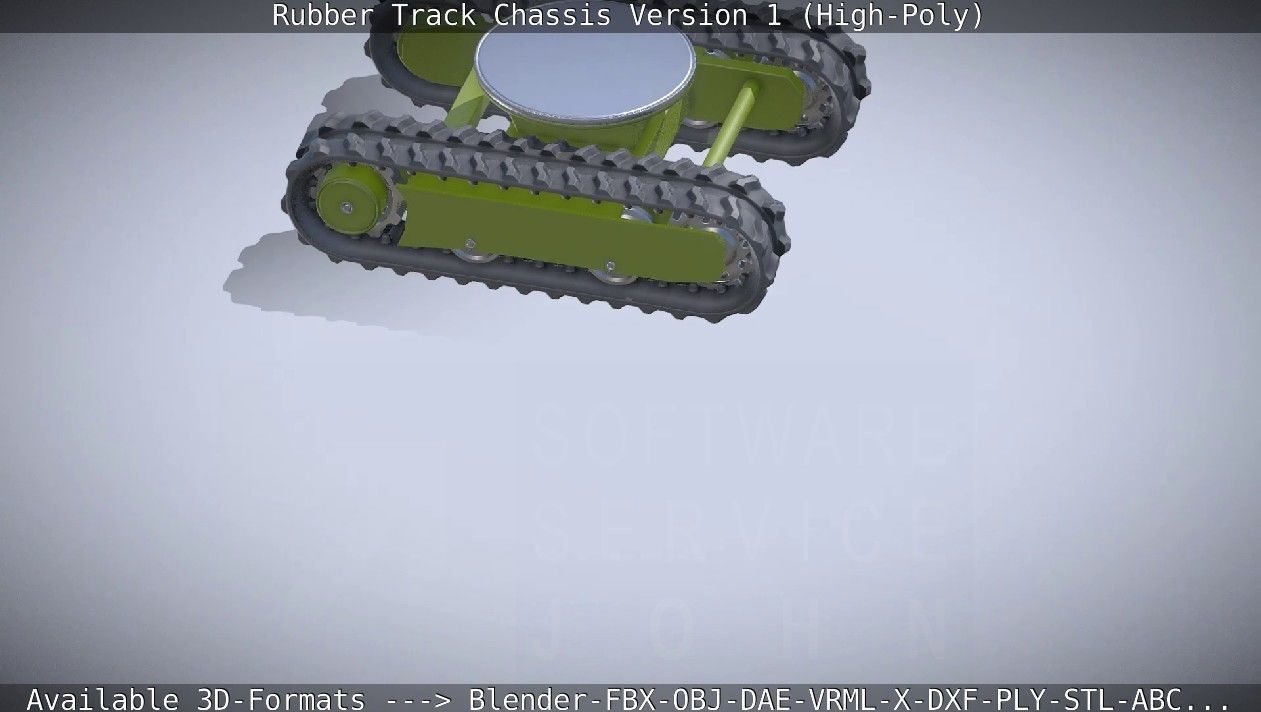 Rubber Track Chassis Version 1 High-Poly 3D model_36