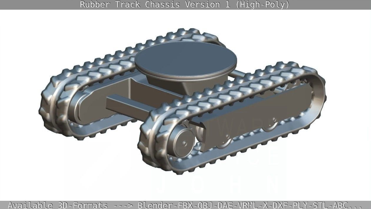 Rubber Track Chassis Version 1 High-Poly 3D model_49