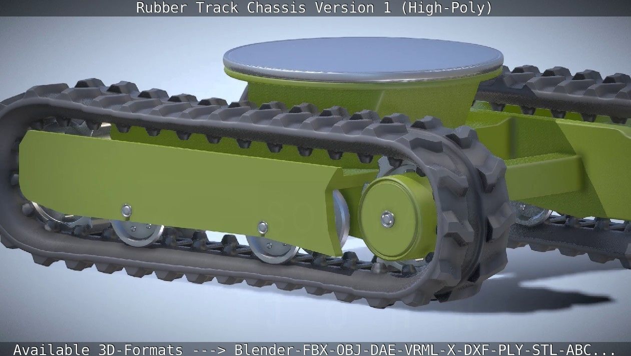 Rubber Track Chassis Version 1 High-Poly 3D model_25