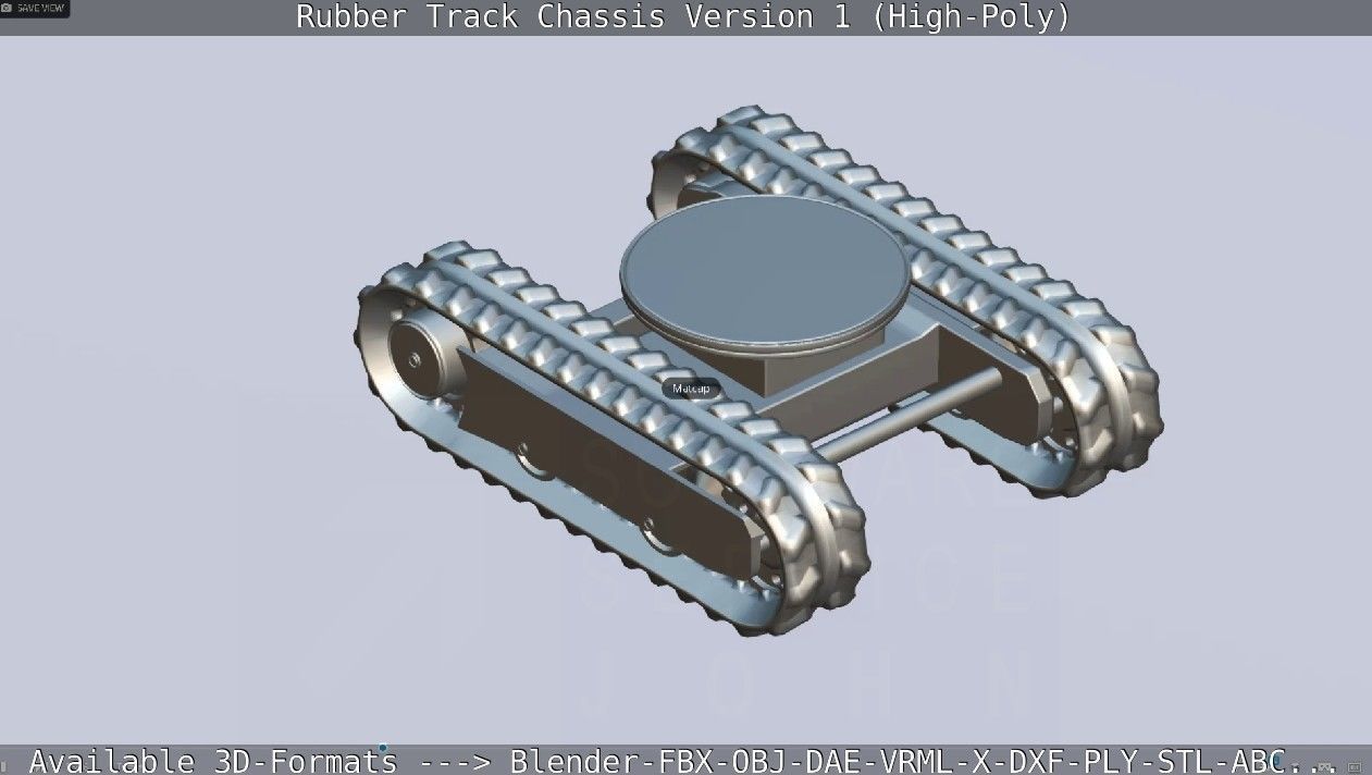 Rubber Track Chassis Version 1 High-Poly 3D model_69