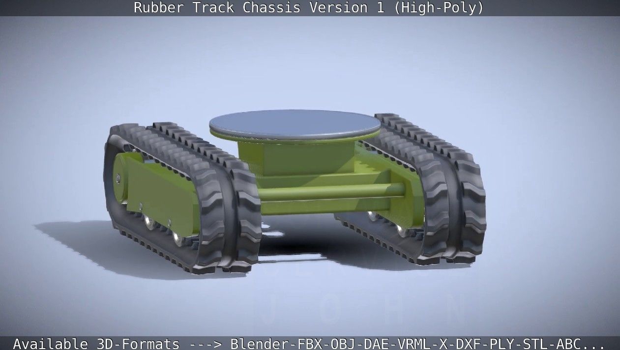 Rubber Track Chassis Version 1 High-Poly 3D model_14