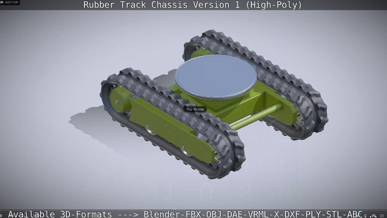 Rubber Track Chassis Version 1 High-Poly 3D model_73