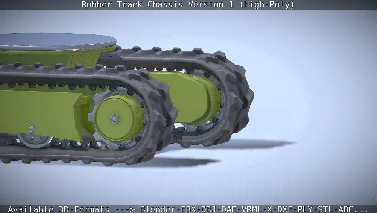 Rubber Track Chassis Version 1 High-Poly 3D model_21