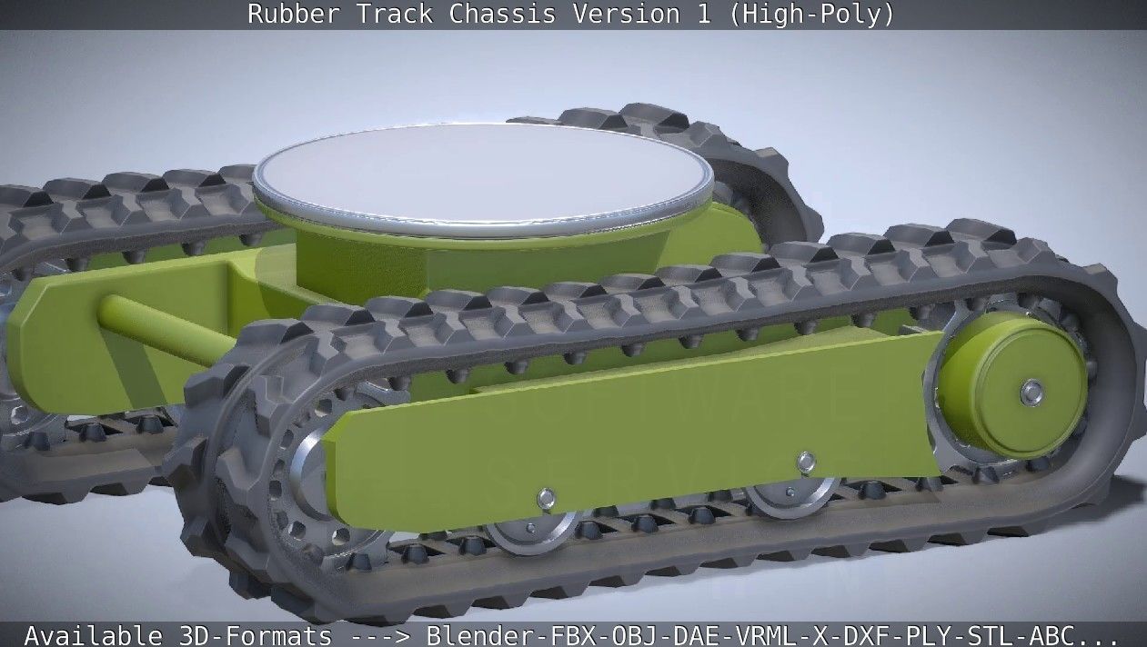 Rubber Track Chassis Version 1 High-Poly 3D model_20