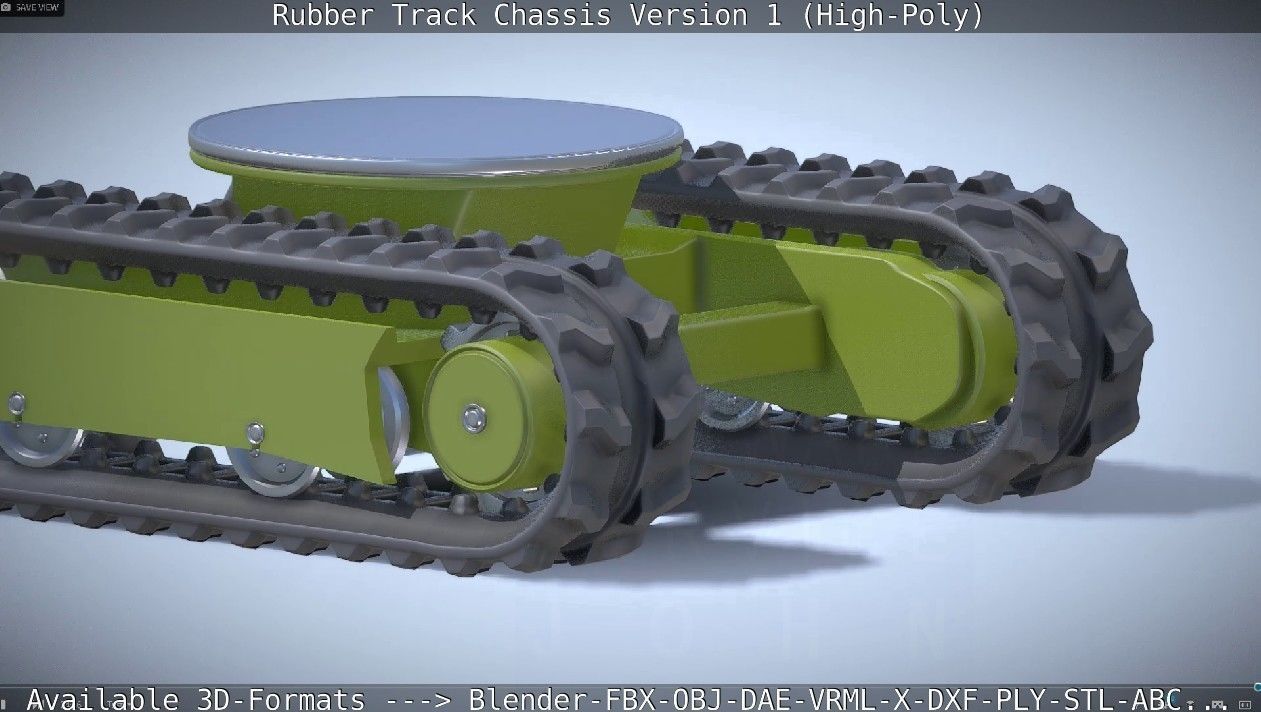 Rubber Track Chassis Version 1 High-Poly 3D model_28