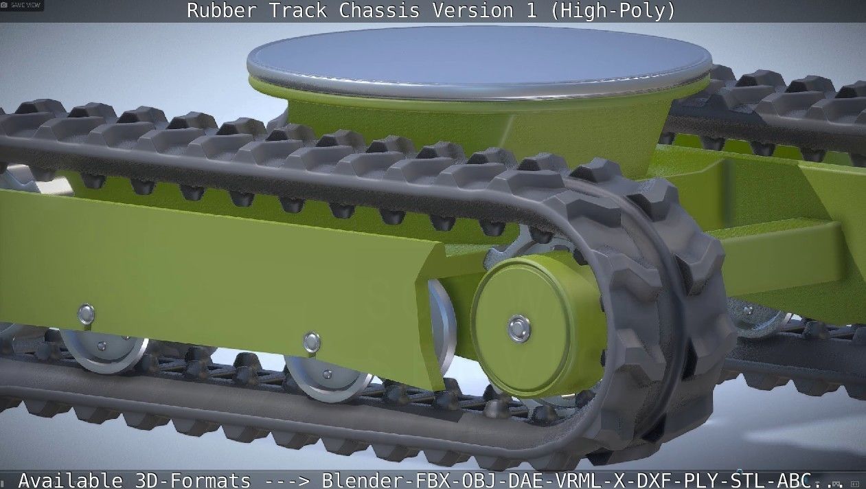Rubber Track Chassis Version 1 High-Poly 3D model_23