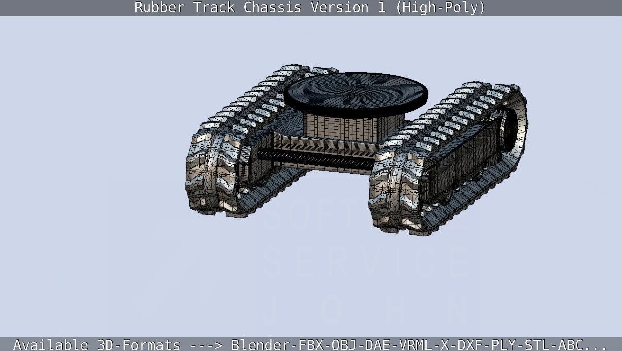 Rubber Track Chassis Version 1 High-Poly 3D model_71