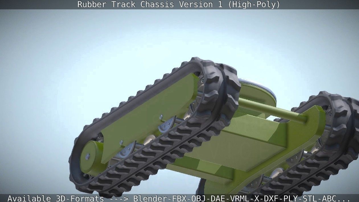 Rubber Track Chassis Version 1 High-Poly 3D model_32