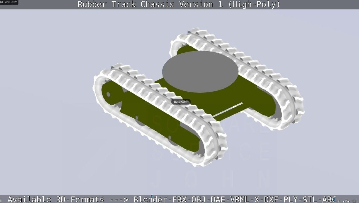 Rubber Track Chassis Version 1 High-Poly 3D model_85