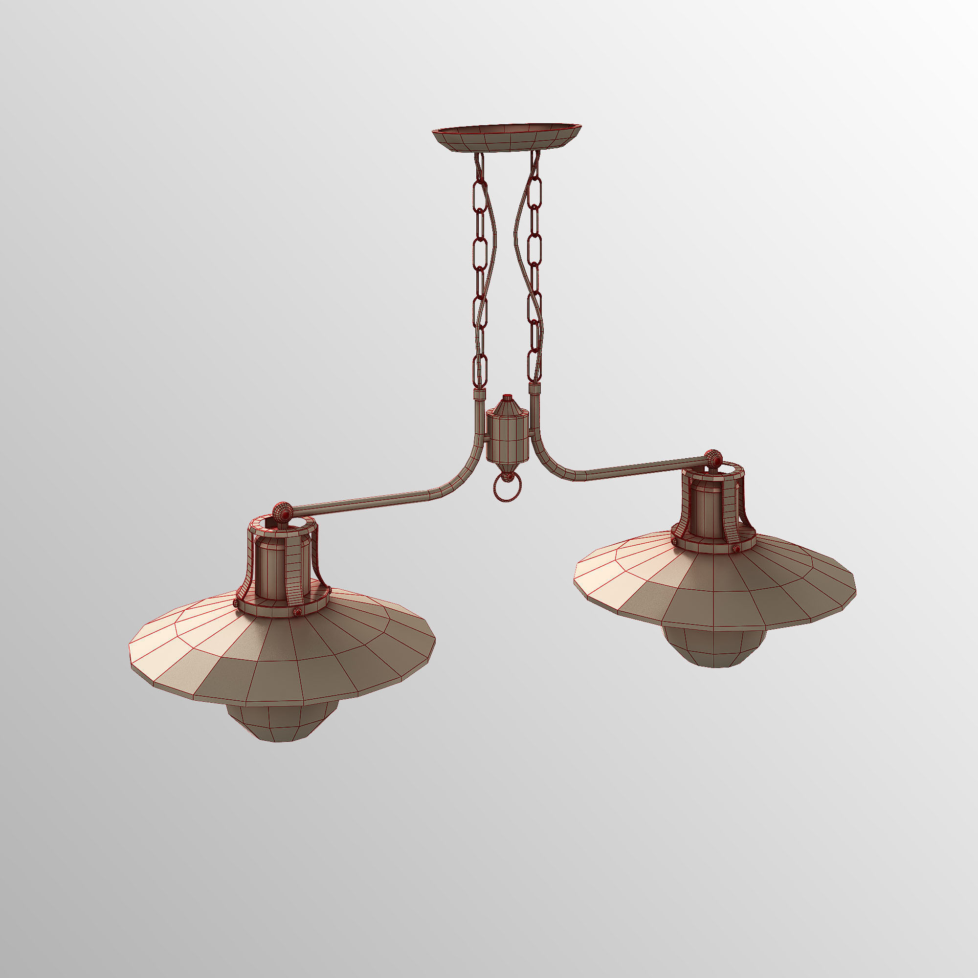 Industrial lamp Free 3D model_3