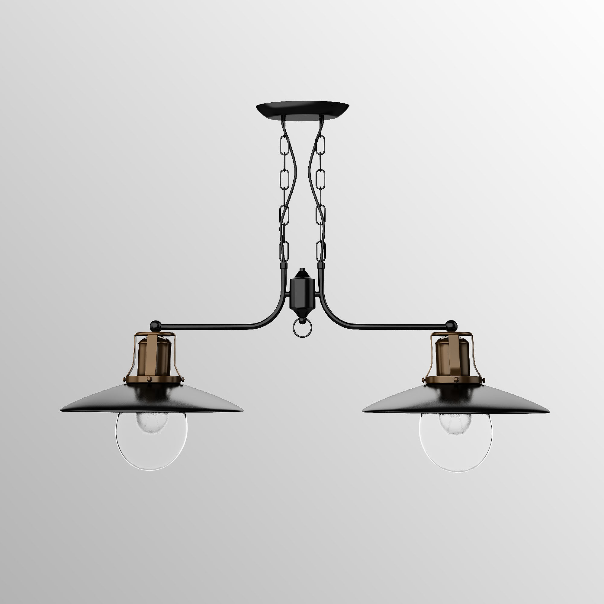 Industrial lamp Free 3D model_1