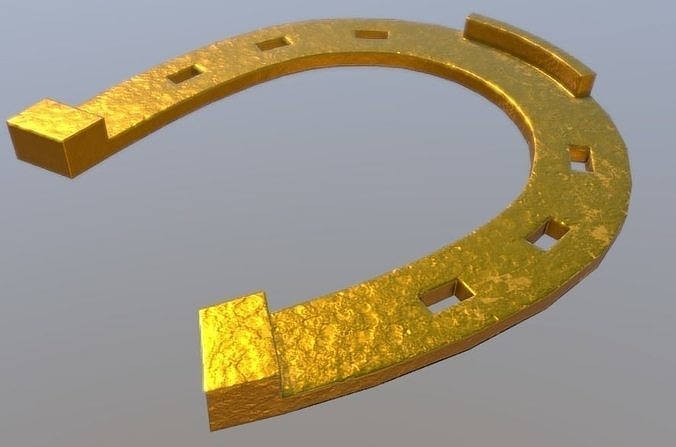 horseshoe gold Free low-poly 3D model