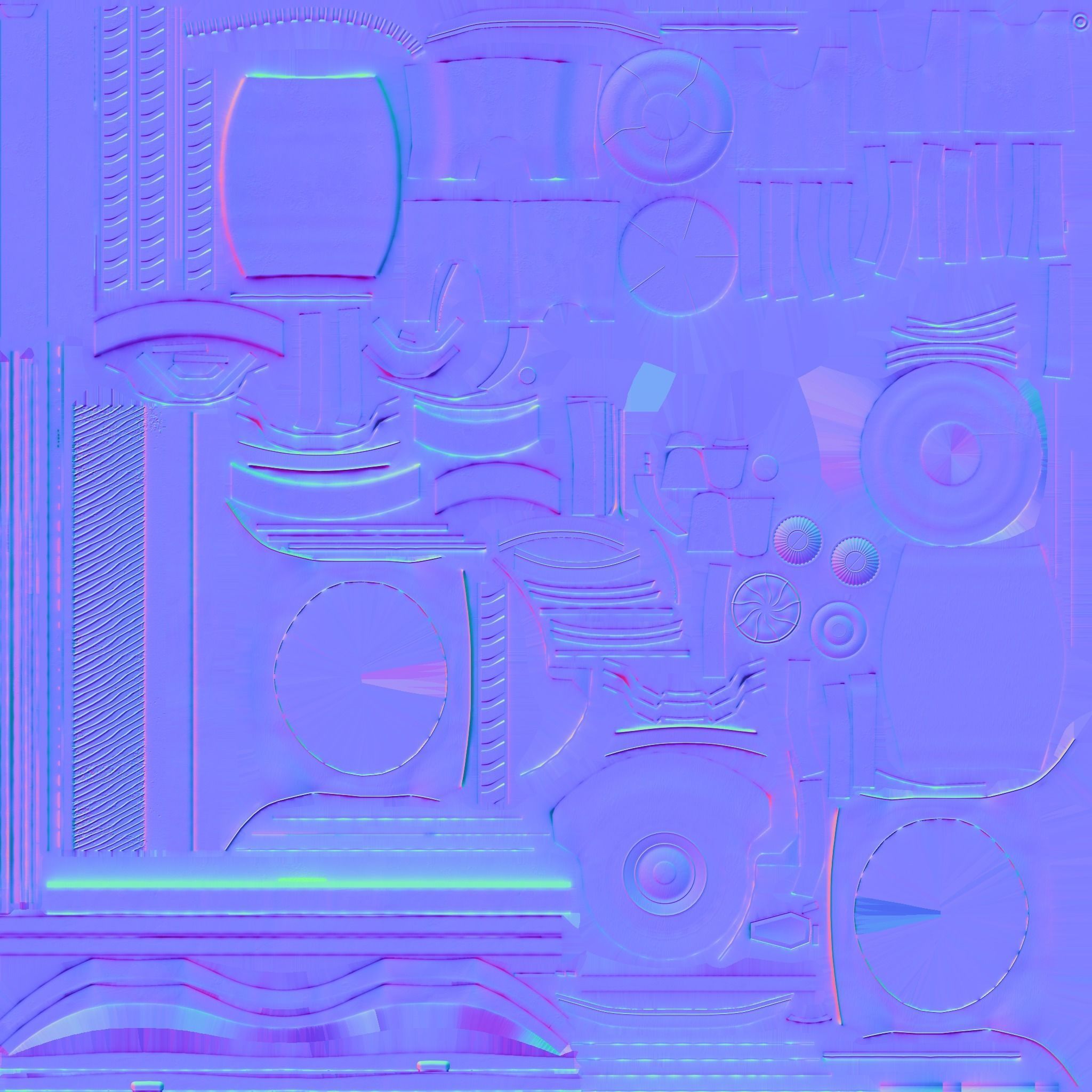 Robot futuristic jet engine Low-poly 3D model_8