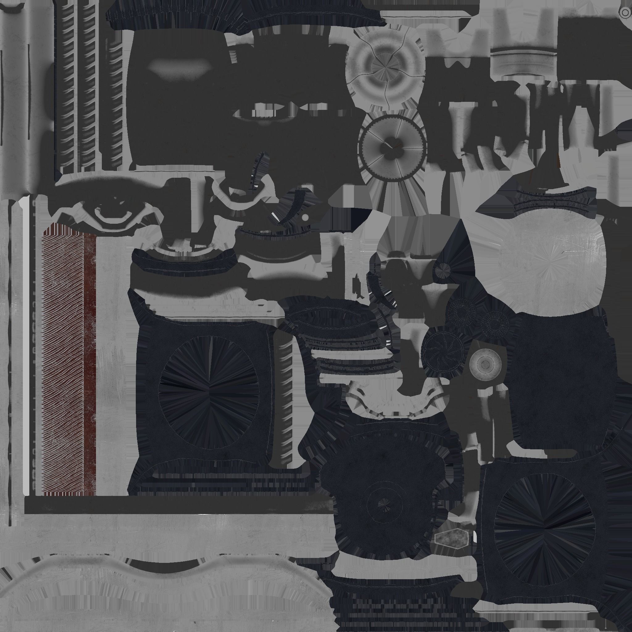 Robot futuristic jet engine Low-poly 3D model_5