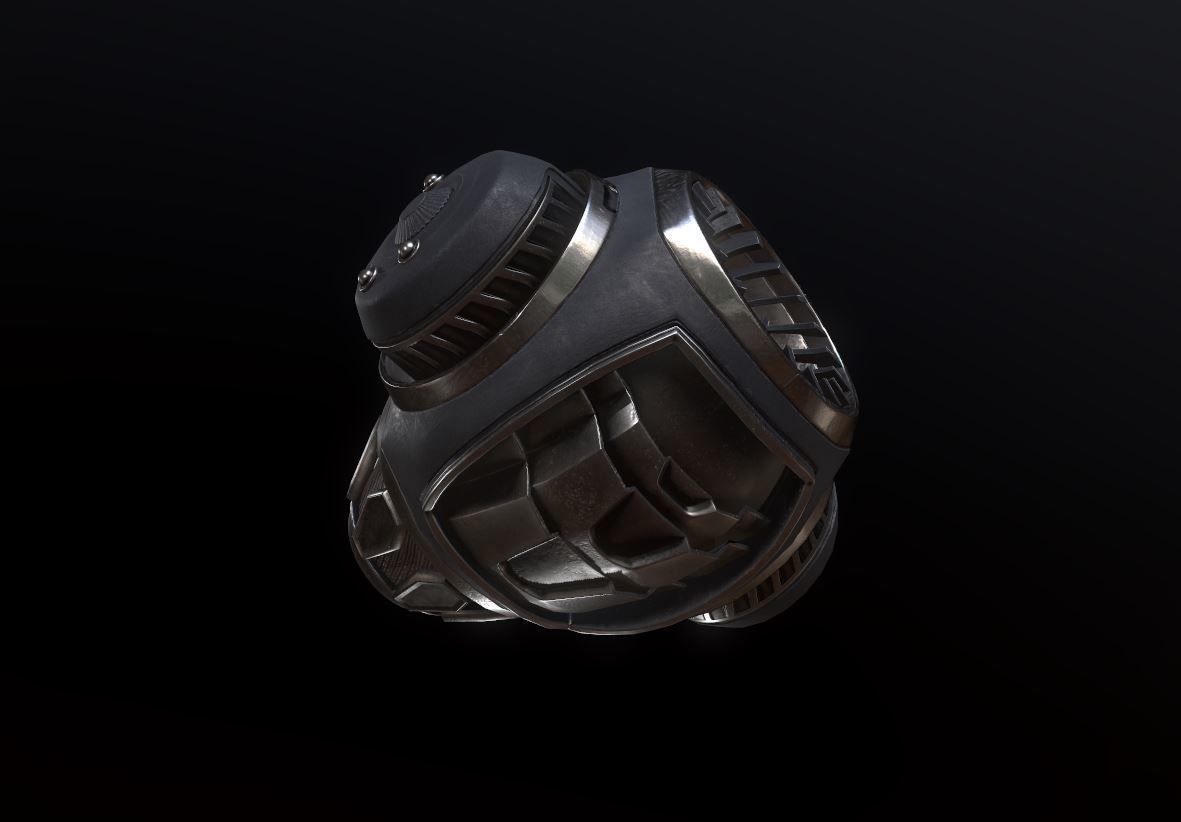 Robot futuristic jet engine Low-poly 3D model_2