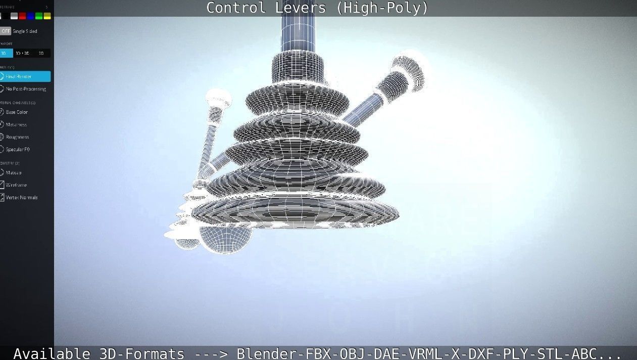 Control Levers High-Poly 3D model_66