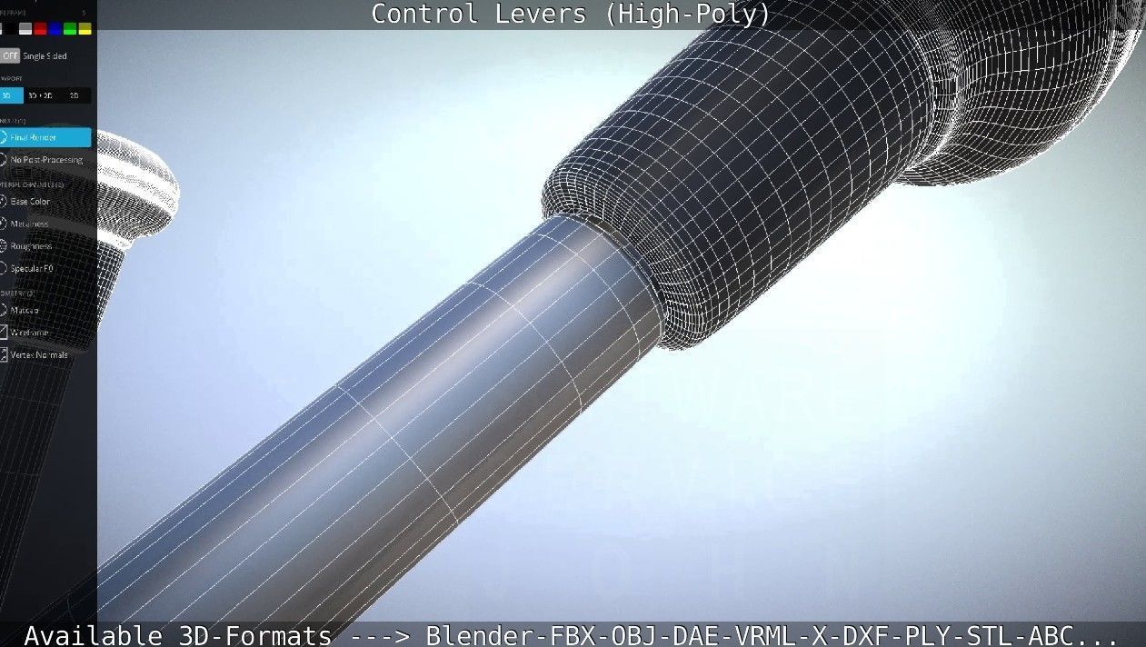 Control Levers High-Poly 3D model_62