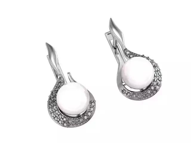 Earrings Pearl small set