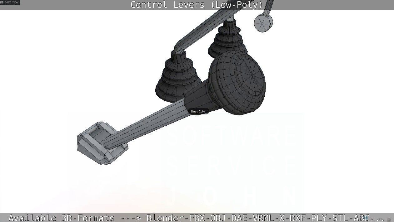 Control Levers - Low Poly Low-poly 3D model_24