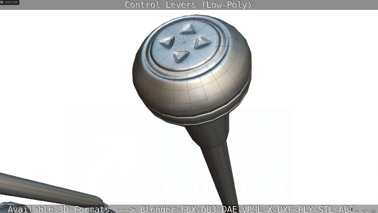Control Levers - Low Poly Low-poly 3D model_2