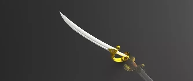 Talwar- Indian curved sword 3D print model