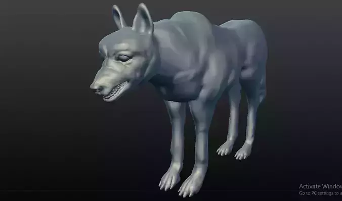 WOLF  SCULPTED