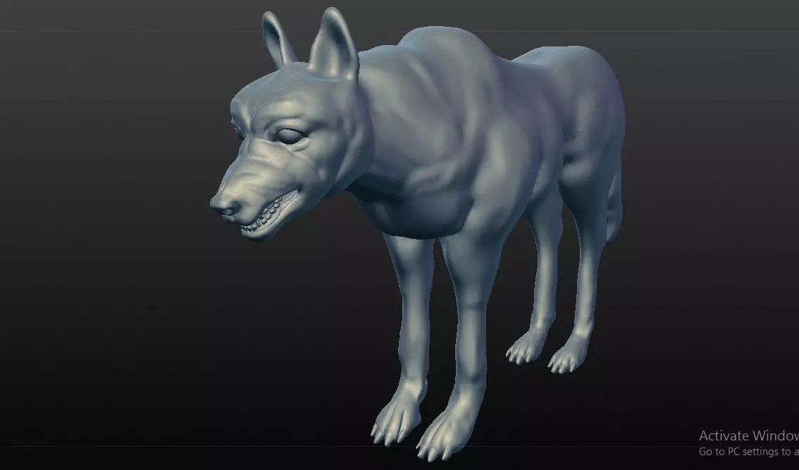 WOLF SCULPTED 3D model
