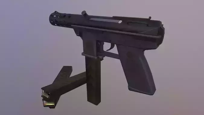 Tec-9 gun with clip