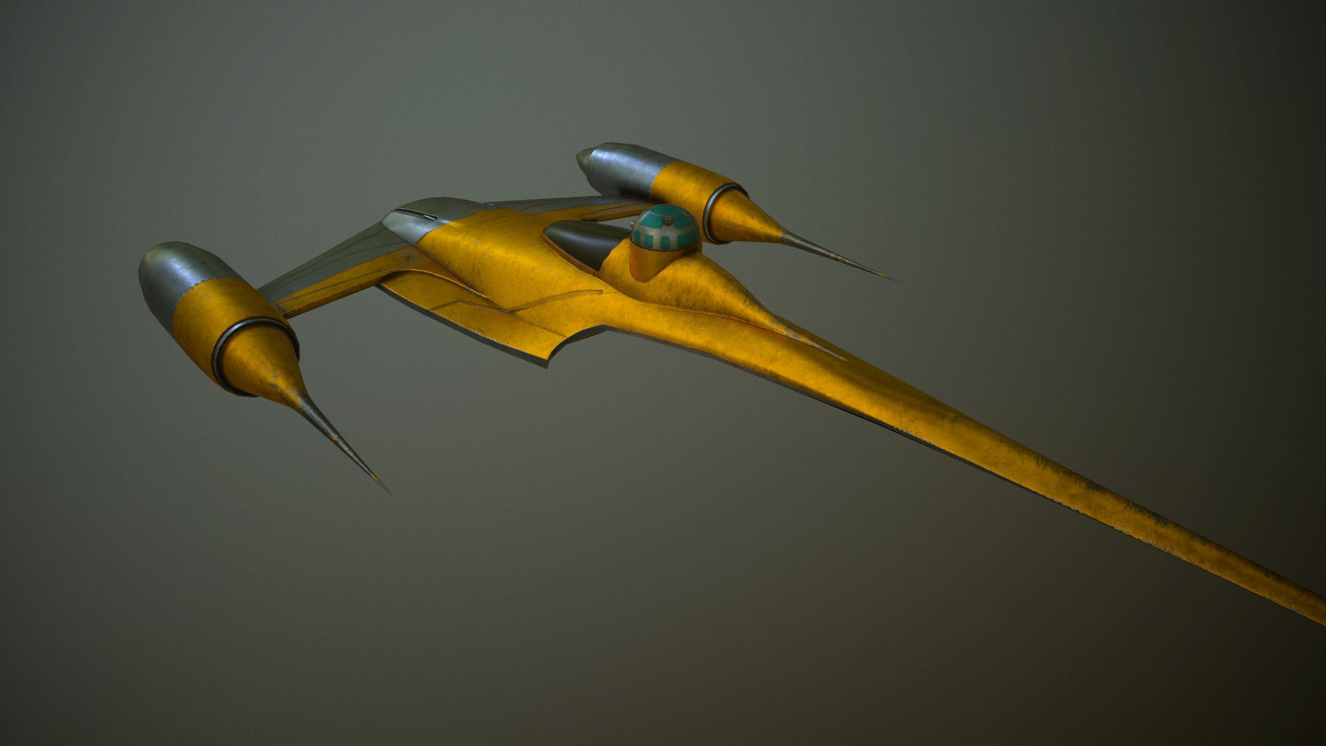 naboo n1 star wars Low-poly 3D model_2