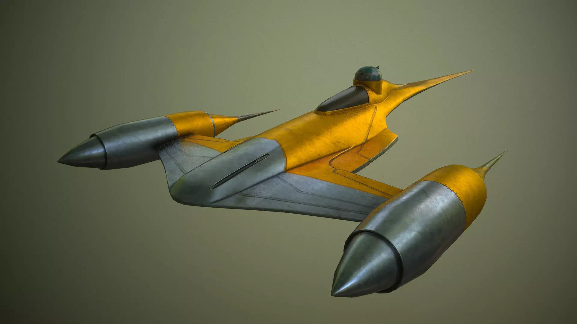 naboo n1 star wars Low-poly 3D model_0