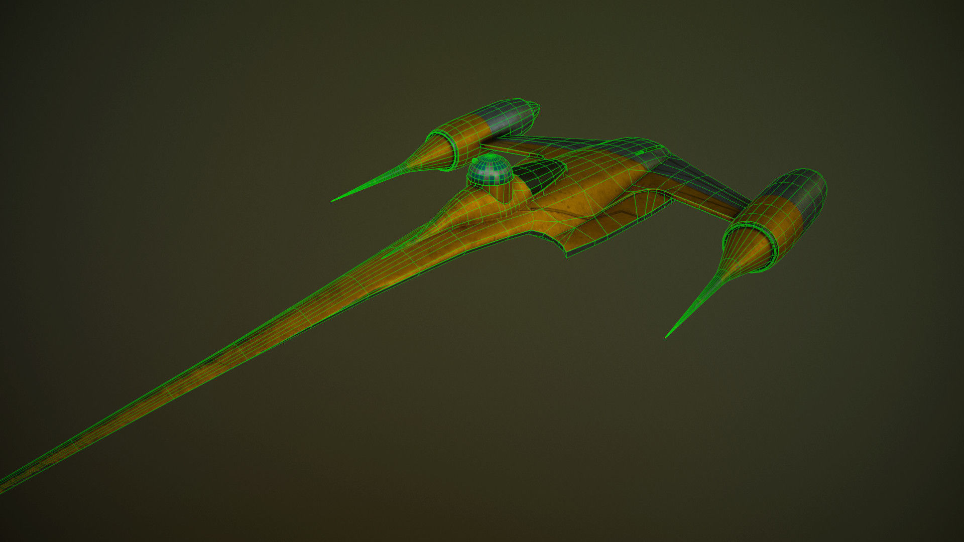 naboo n1 star wars Low-poly 3D model_3