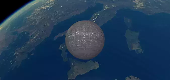 STAR WARS - DEATH STAR Low-poly 3D model