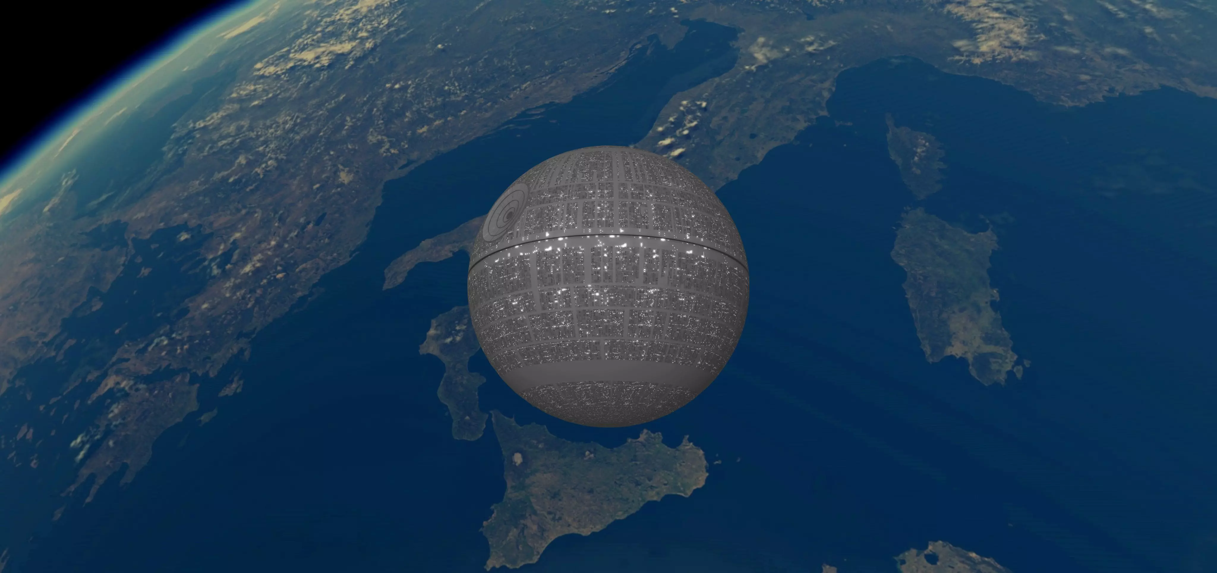 STAR WARS - DEATH STAR Low-poly 3D model_0